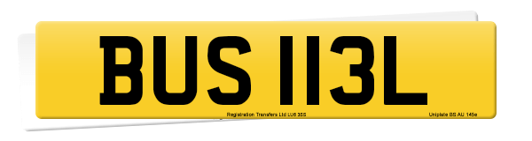 Registration number BUS 113L